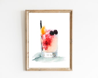 Bramble Watercolor Print, Digital Print, Instant Download