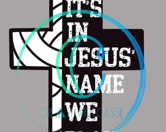 En el nombre de Jesús jugamos voleibol PNG - archivo digital solamente