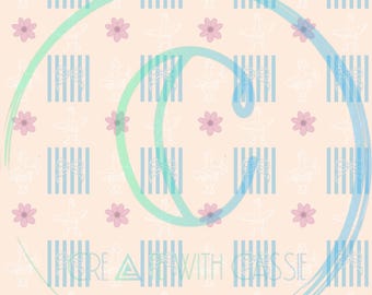 Beachy Goose seamless pattern digital file