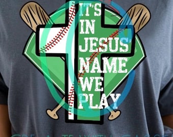 In Jesus name we play PNG- digital file only