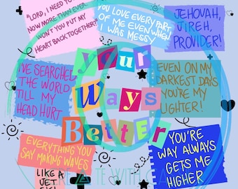 Your ways better song better lyrics PNG (digital file)