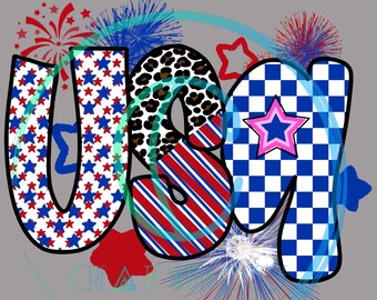 USA multi pattern design png