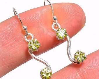 Natural Agate Geode Druzy Vintage Style Handmade Sterling Silver Plated 925 Earring Jewelry 985