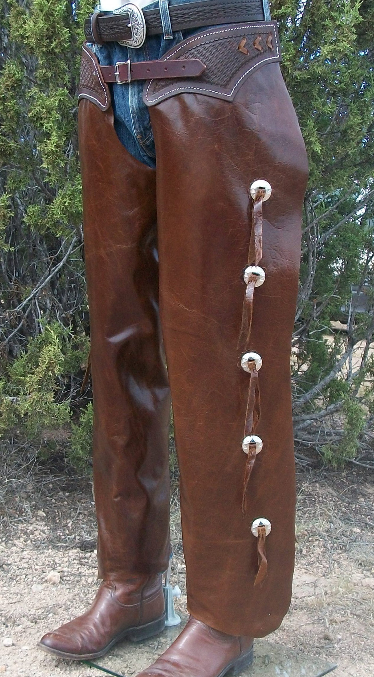 Custom Made Leather Shotgun Chaps/ New/r Bar K Etsy