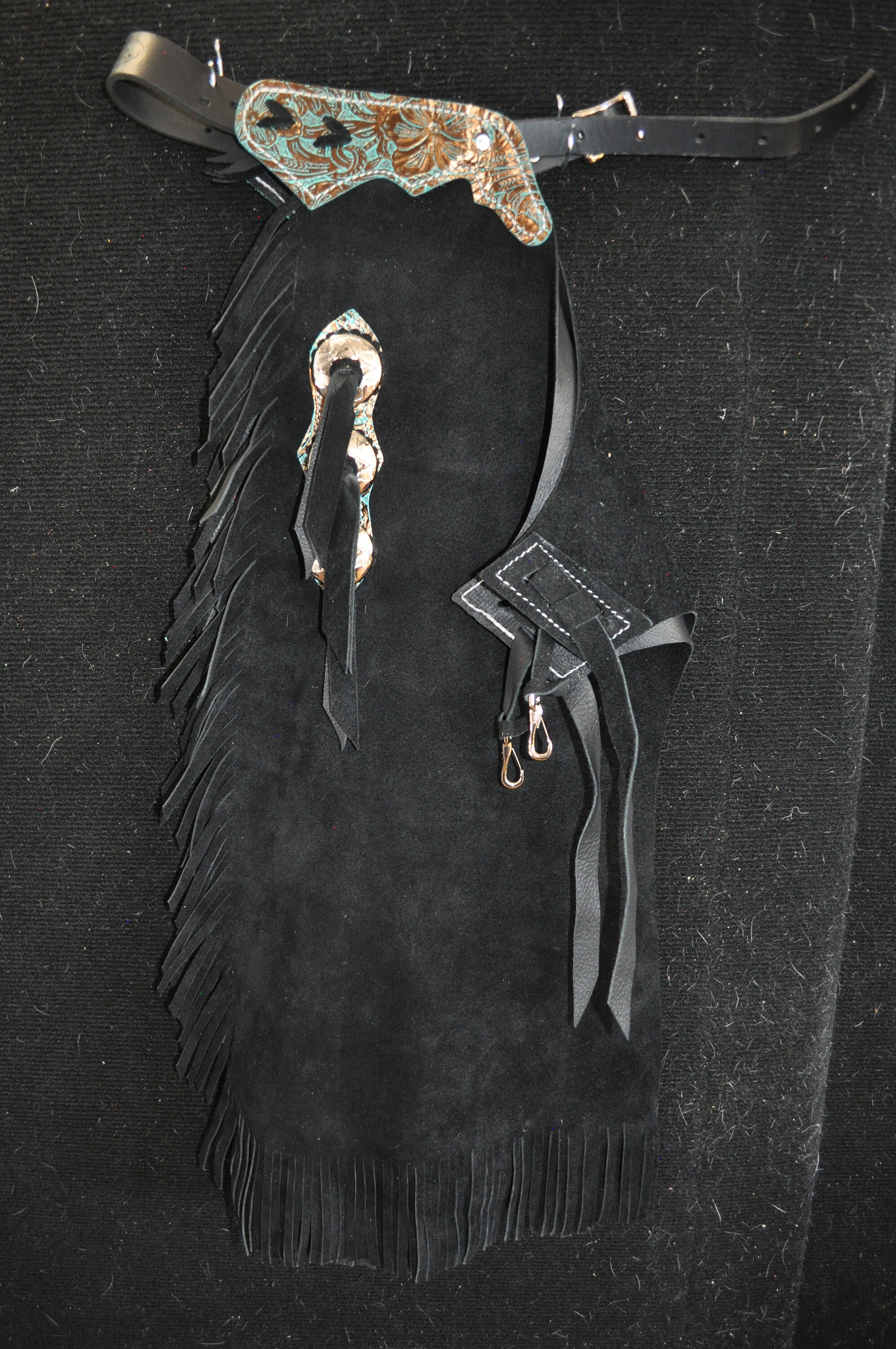 Custom Made Leather Kid's Rodeo Chaps /new/ Turquoise/r - Etsy