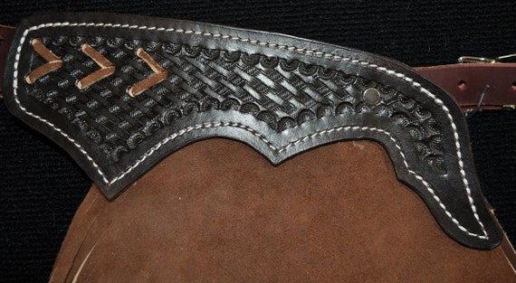 Chaps Western Sur Mesure - Cuir épais - Ceinture Main - Franges 6" - Occasion USA