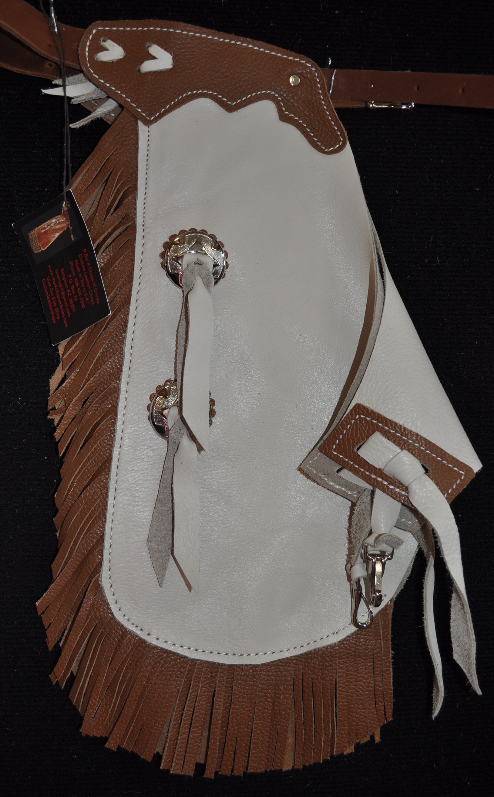 Fentes en cuir sur mesure pour enfant/chaps de lavage à l