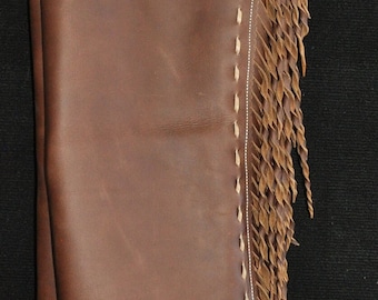 Custom Made Leather Shotgun Chaps/ New/R Bar K