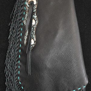 Custom Made Leather Chinks/New Chaps/Turquoise/R Bar K