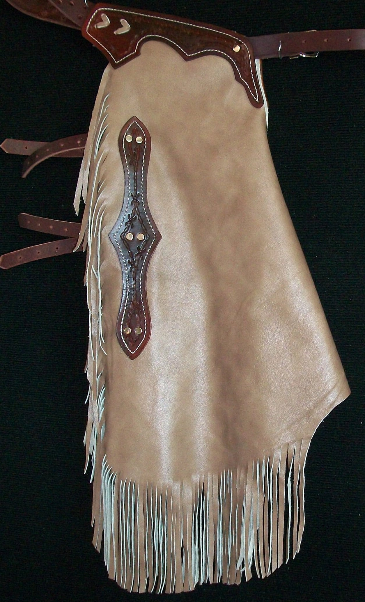 Custom Made Leather Chinks/New Chaps/Distressed/R Bar K