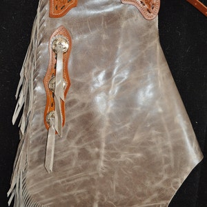 Custom Made Leather Chinks/New Chaps/Distressed/R Bar K
