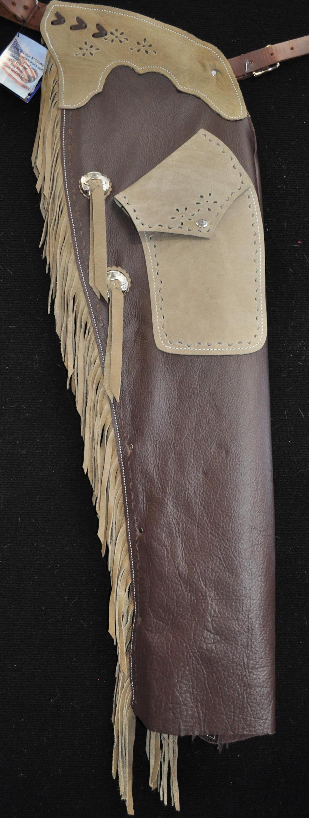 Custom Made Leather Shotgun Chaps/ New/r Bar K - Etsy