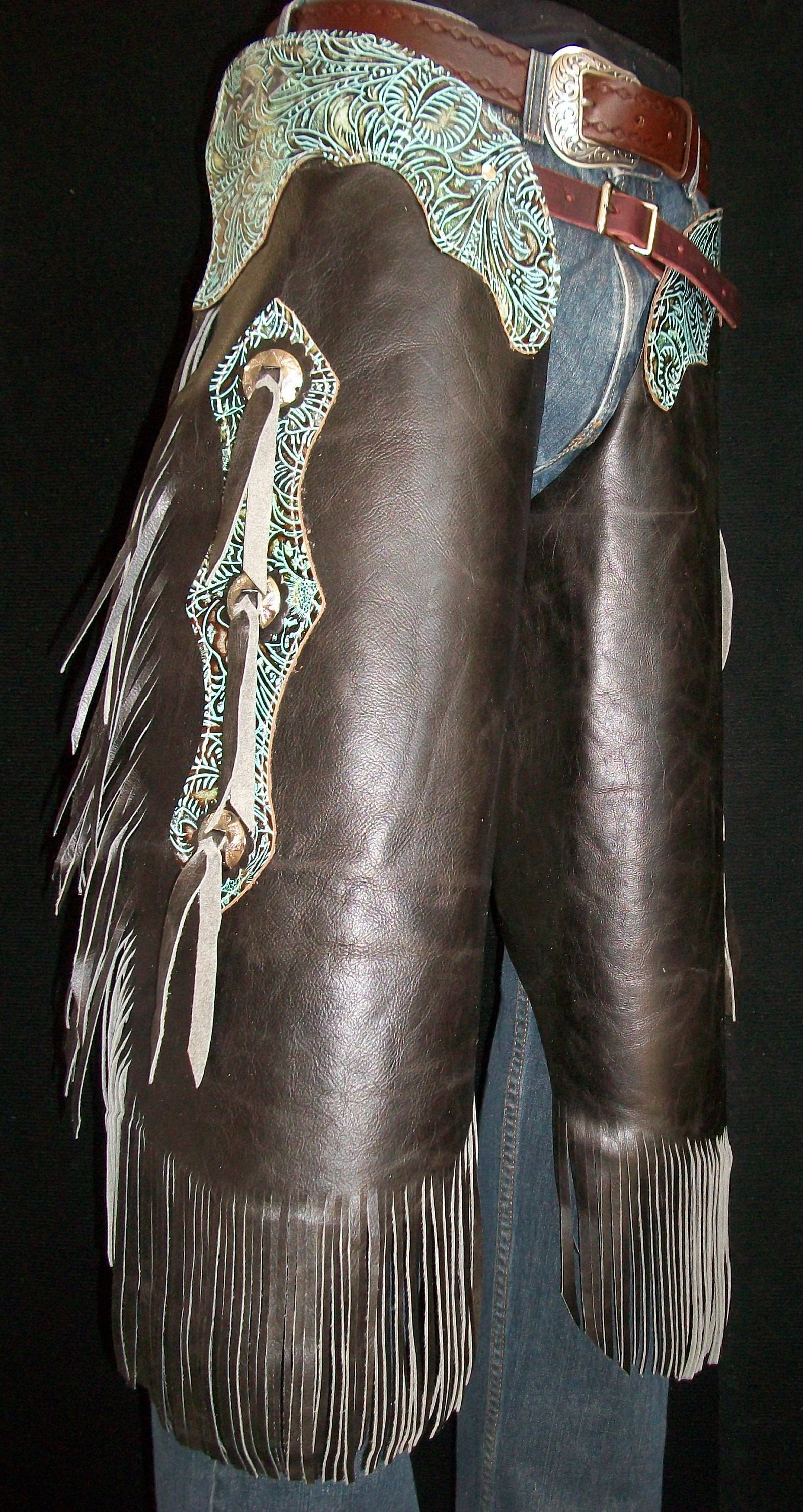 カスタムメイドレザーチンク/ニューチャップス/ディストレスト