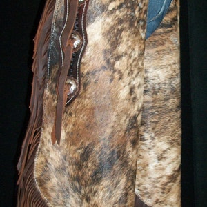 Custom Made Leather Chinks/New Chaps/ Exotic Hair On Hide/R Bar K