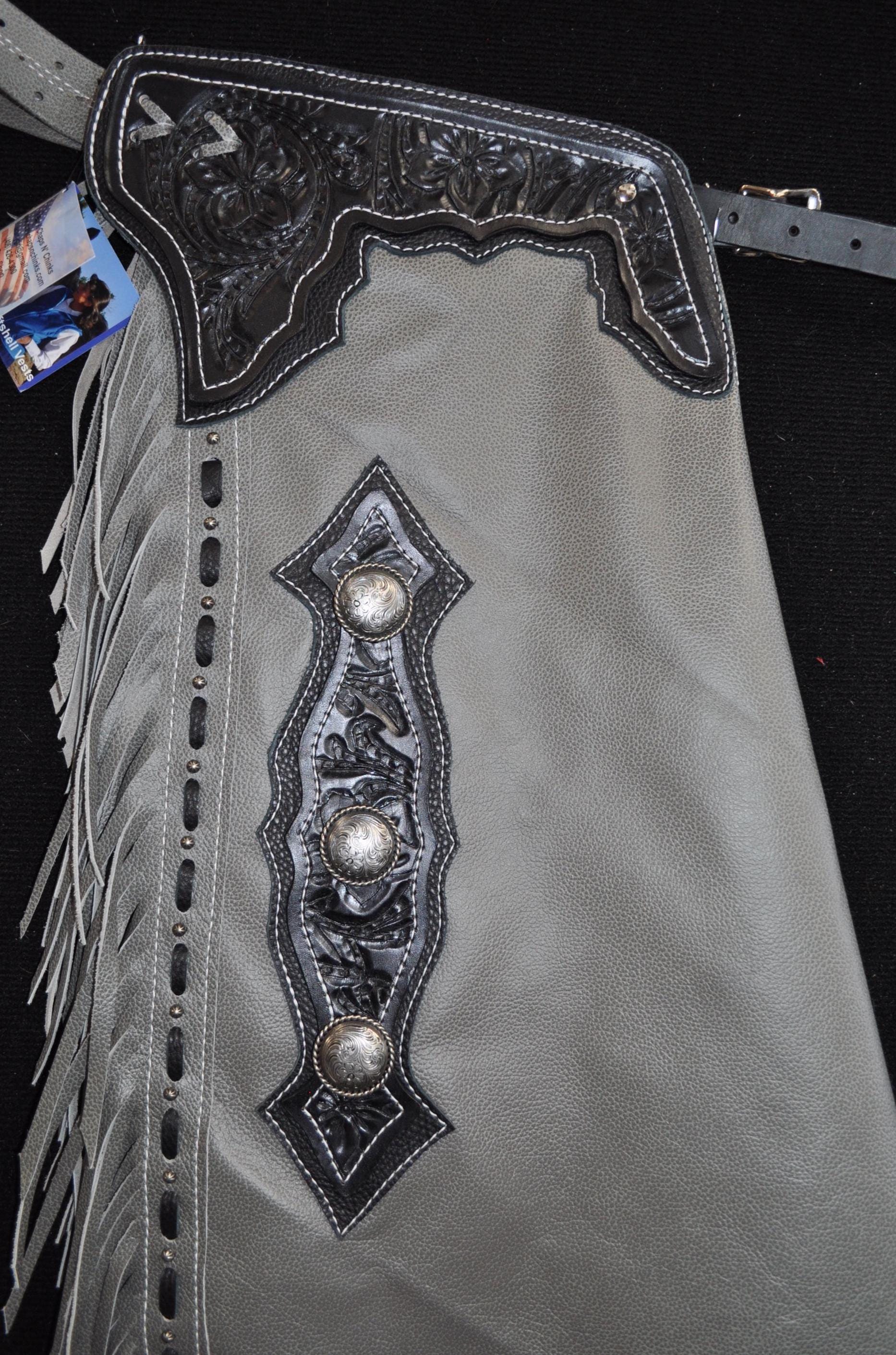 MADE in U.S.A. NOT PAKISTAN Custom Made Leather Chinks/new Chaps/r