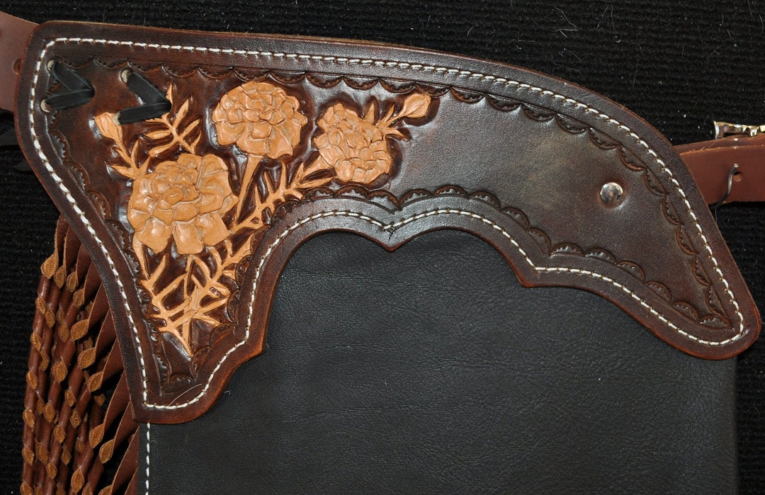 Custom Made Leather Shotgun Chaps/ New/r Bar K - Etsy