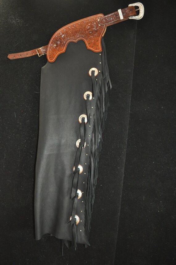 Custom Made Leather Shotgun Chaps/ New/r Bar K Etsy