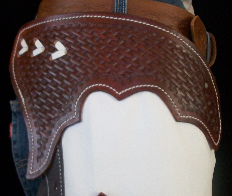 Custom Made Leather Shotgun Chaps/ New/R Bar K image 3