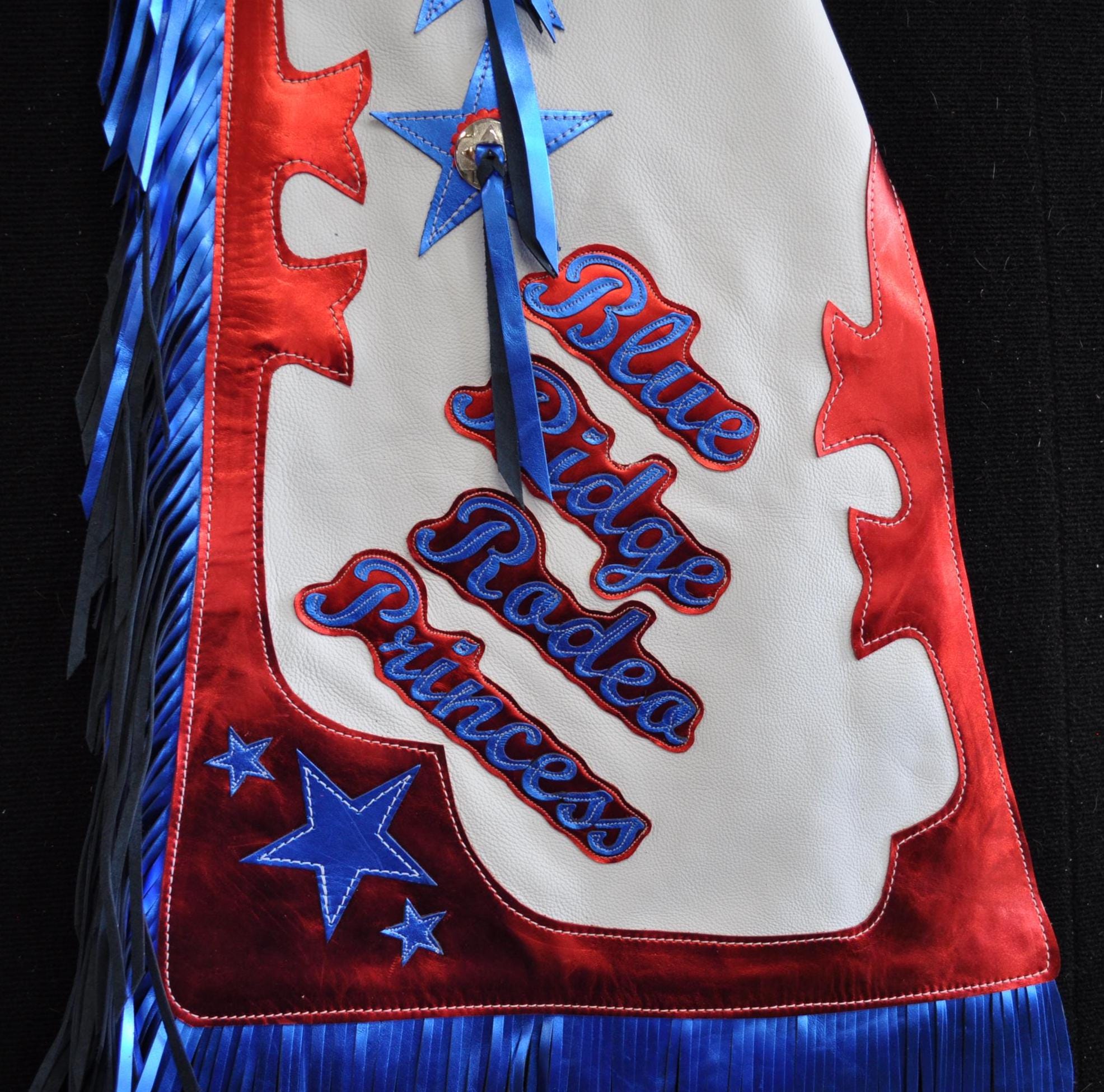 Chaps En Cuir Sur Mesure Rodeo Royalty - R Bar K - Made In USA