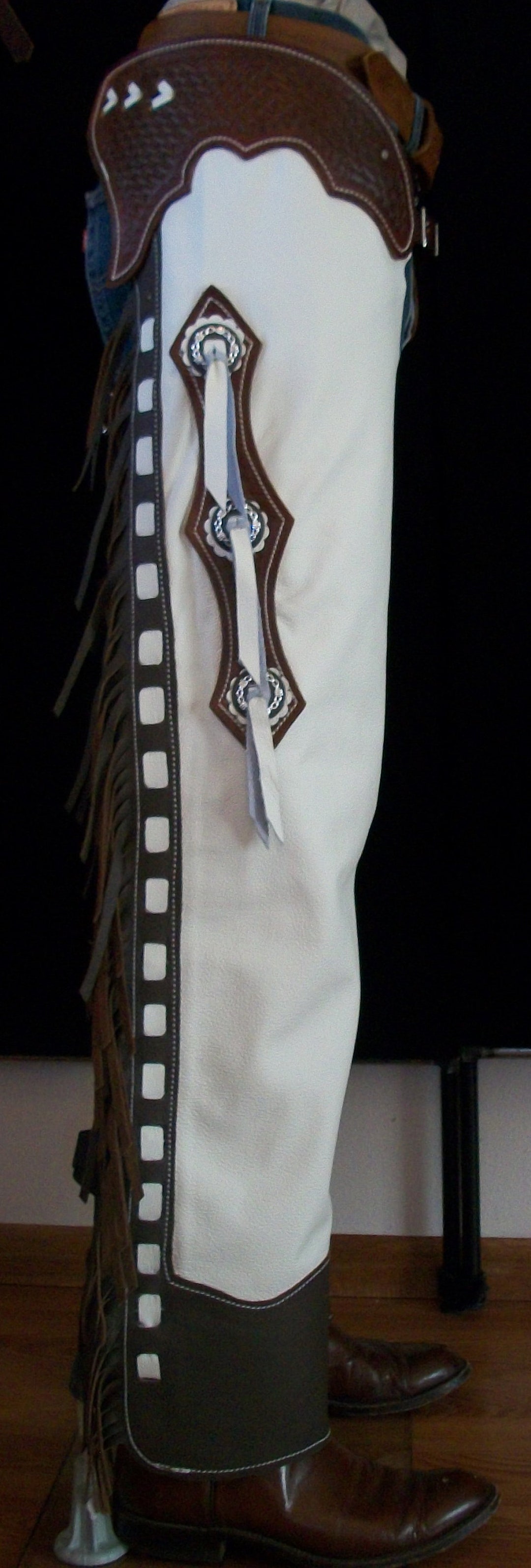 Custom Made Leather Shotgun Chaps/ New/r Bar K - Etsy