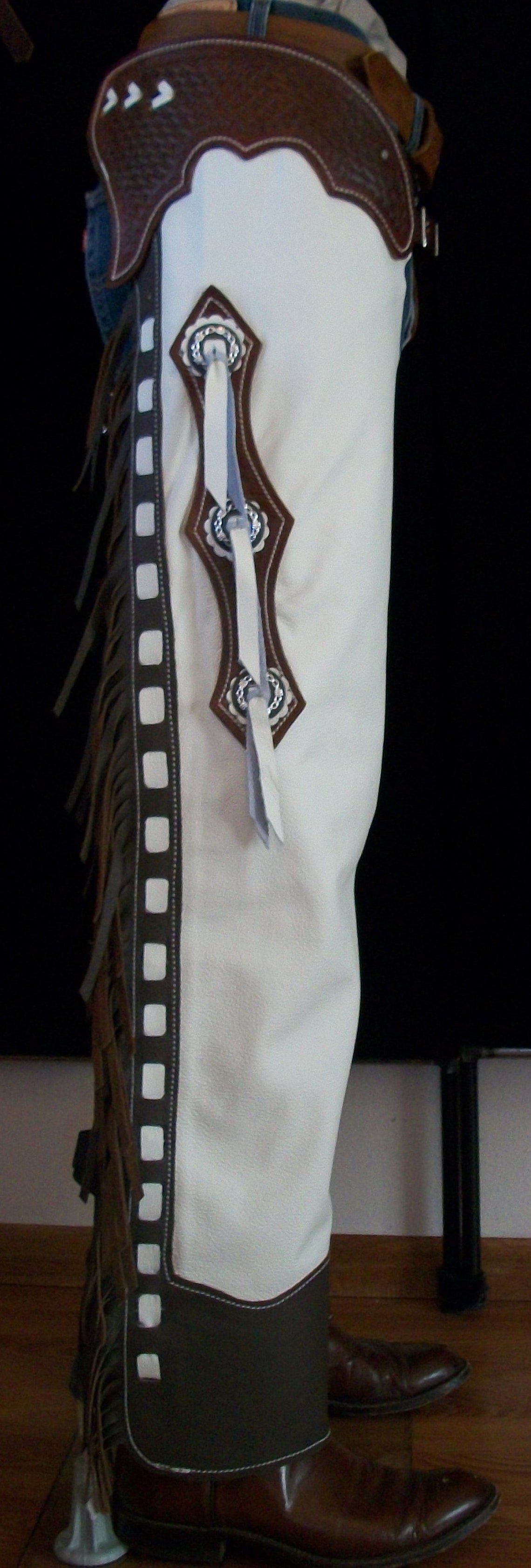 Custom Made Leather Shotgun Chaps/ New/r Bar K Etsy