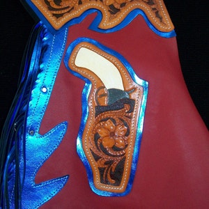 Custom Made Bronc Riders Chaps/ New/ Custom Leather/ Rodeo Chaps/R Bar K image 3