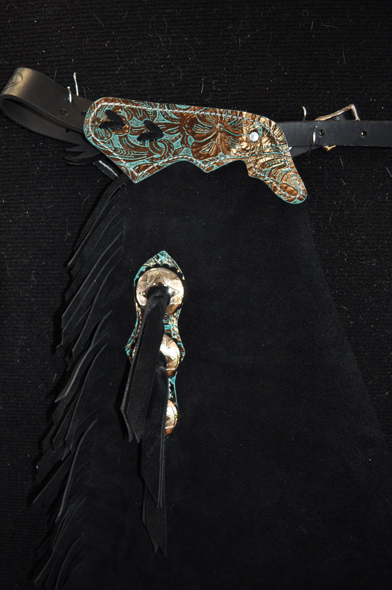 Custom Made Leather Kid's Rodeo Chaps /new/ Turquoise/r - Etsy