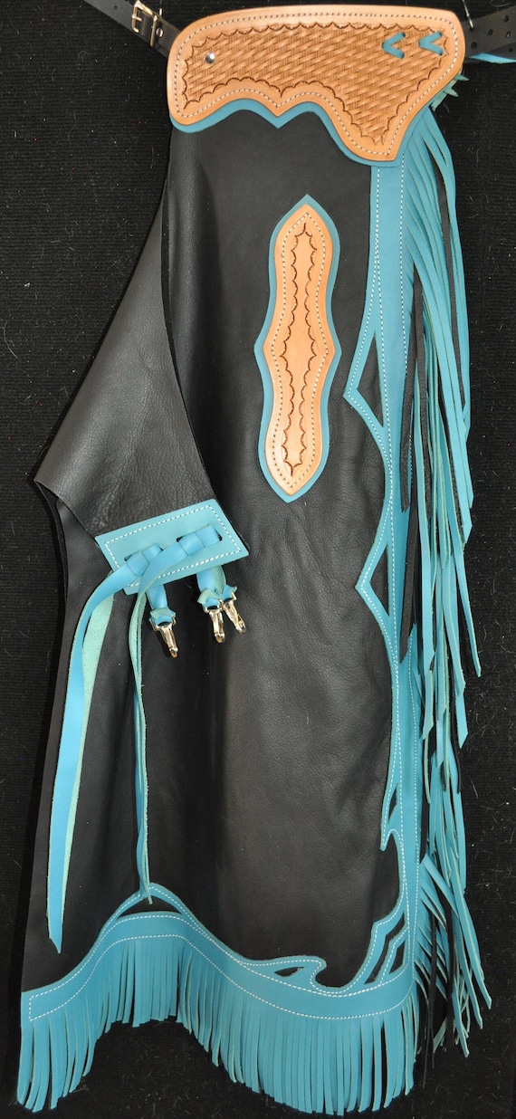 Turquoise bull store riding chaps
