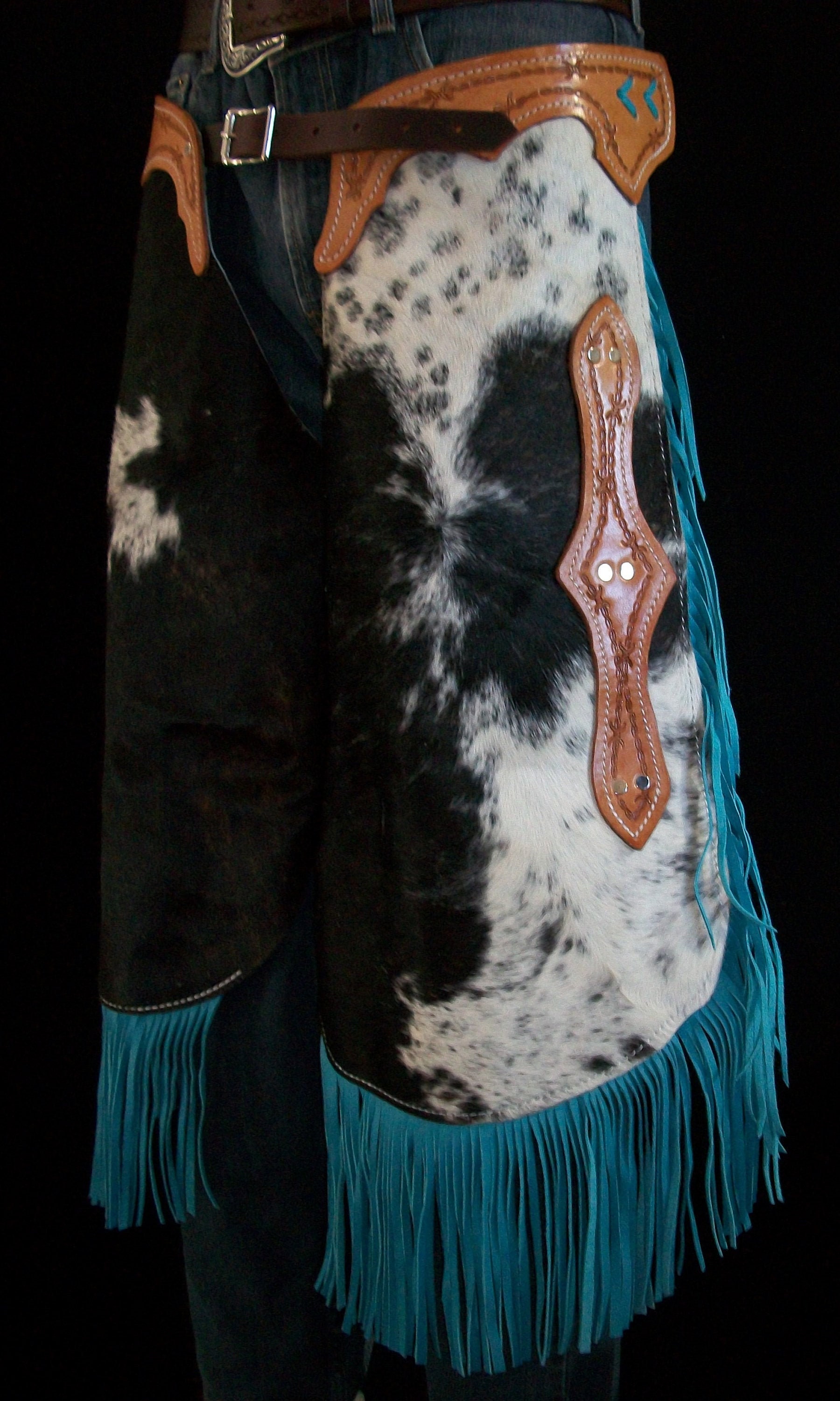 Custom Made Leather Chinks/new Chaps/ Hair on Cowhide