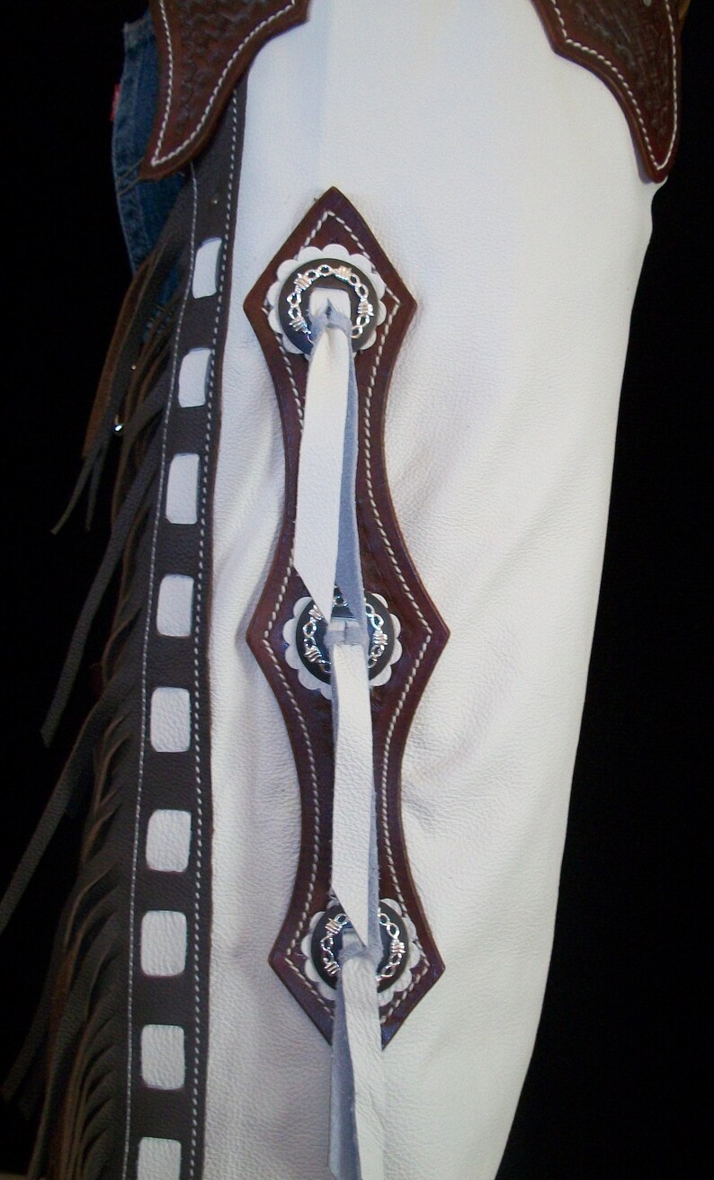 Custom Made Leather Shotgun Chaps/ New/R Bar K image 4