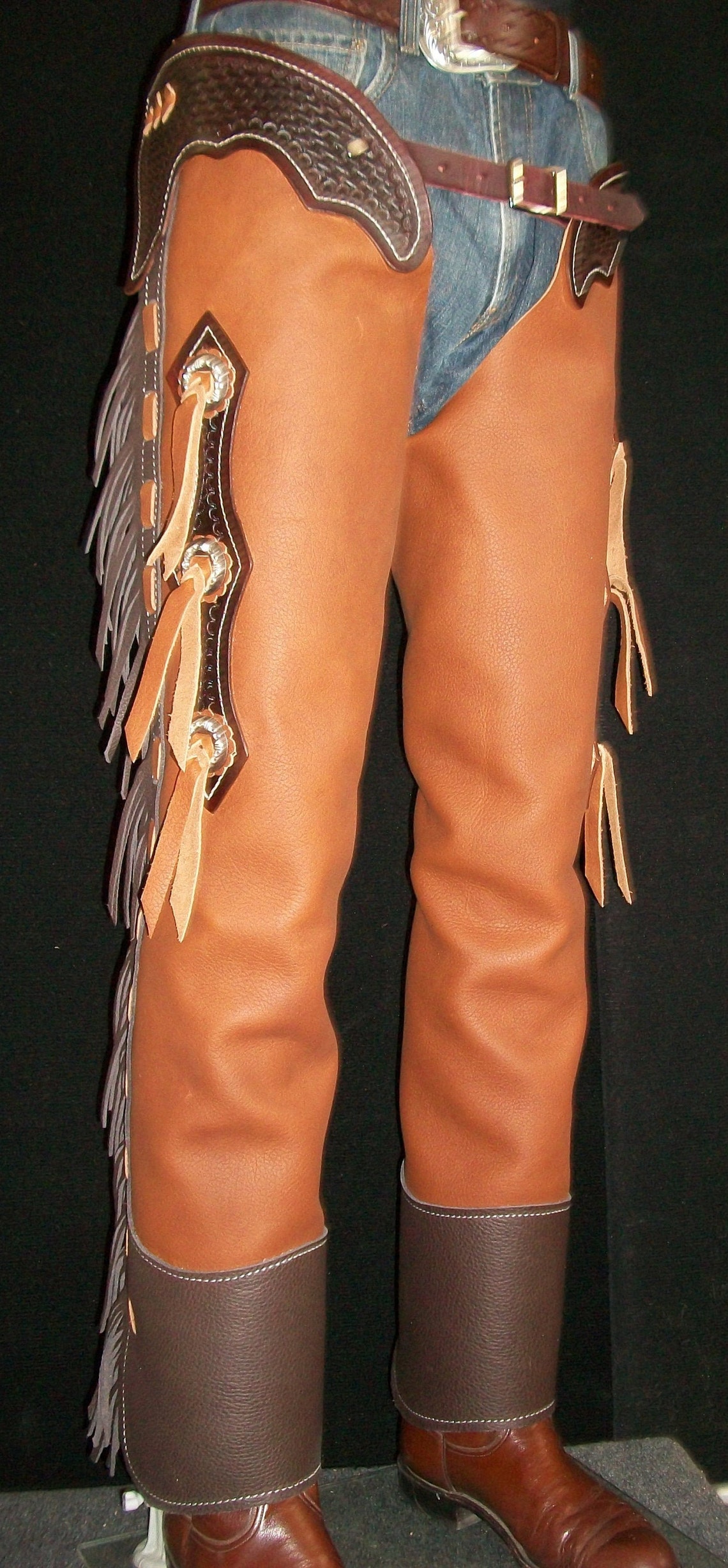 Custom Made Leather Shotgun Chaps/ New/r Bar K Etsy