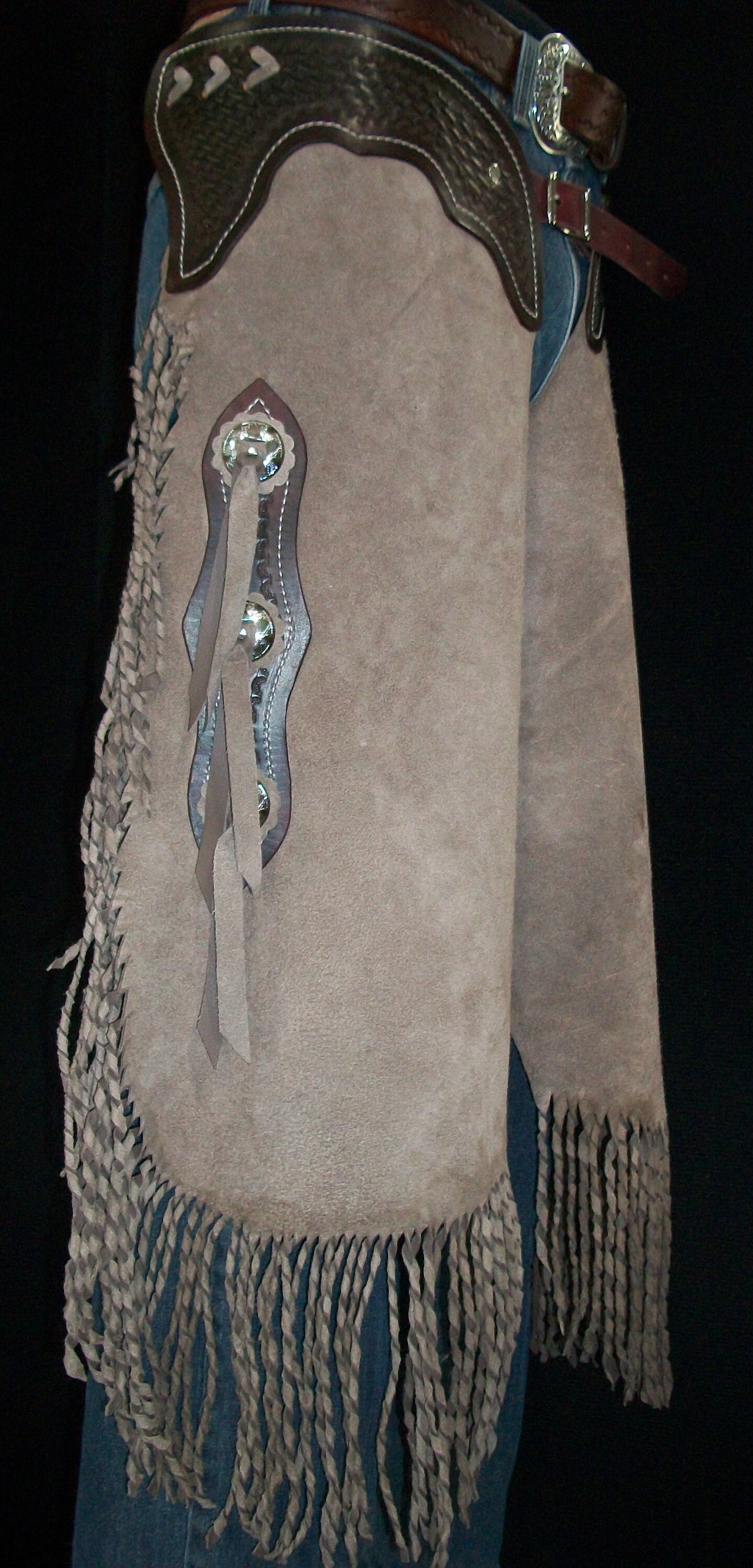 Custom Made Leather Chinks/New Chaps/Rough Out/R Bar K