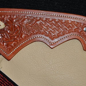 Custom Made Leather Chinks/New Chaps/ Floral Carved/R Bar K