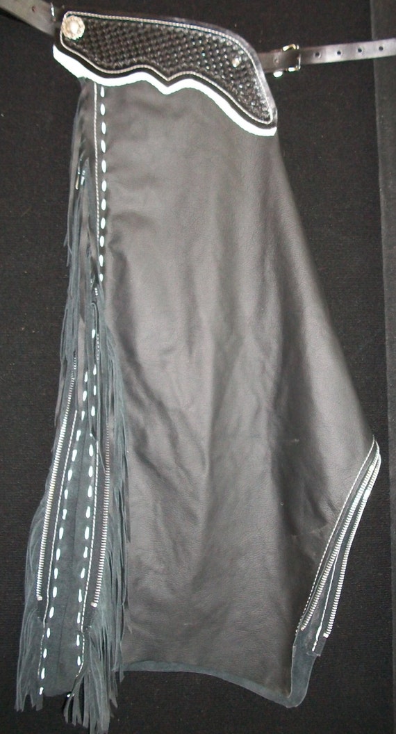 Custom Made Leather Shotgun Chaps/ New/R Bar K