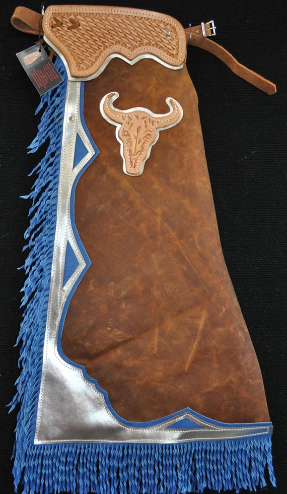 Chaps En Cuir Sur Mesure R Bar K – Neuf, Pour Concours équestre, Fabriqué Aux USA