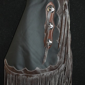 Custom Made Leather Chinks/New Chaps/ Floral Carved/R Bar K