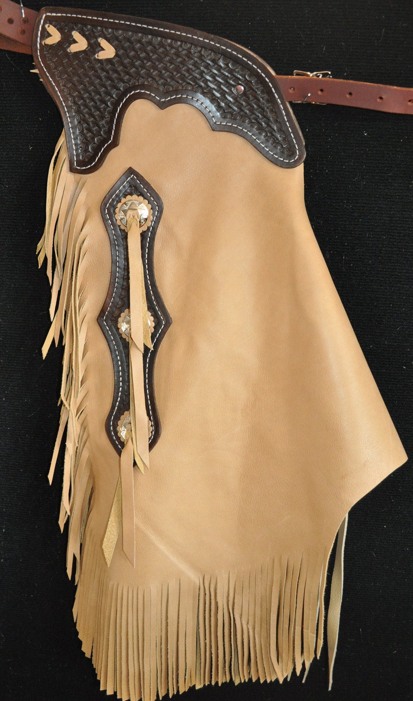 Custom Made Leather Chinks/New Chaps/Distressed/R Bar K