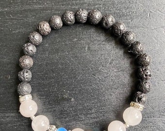 Handmade healing stone diffuser bracelet