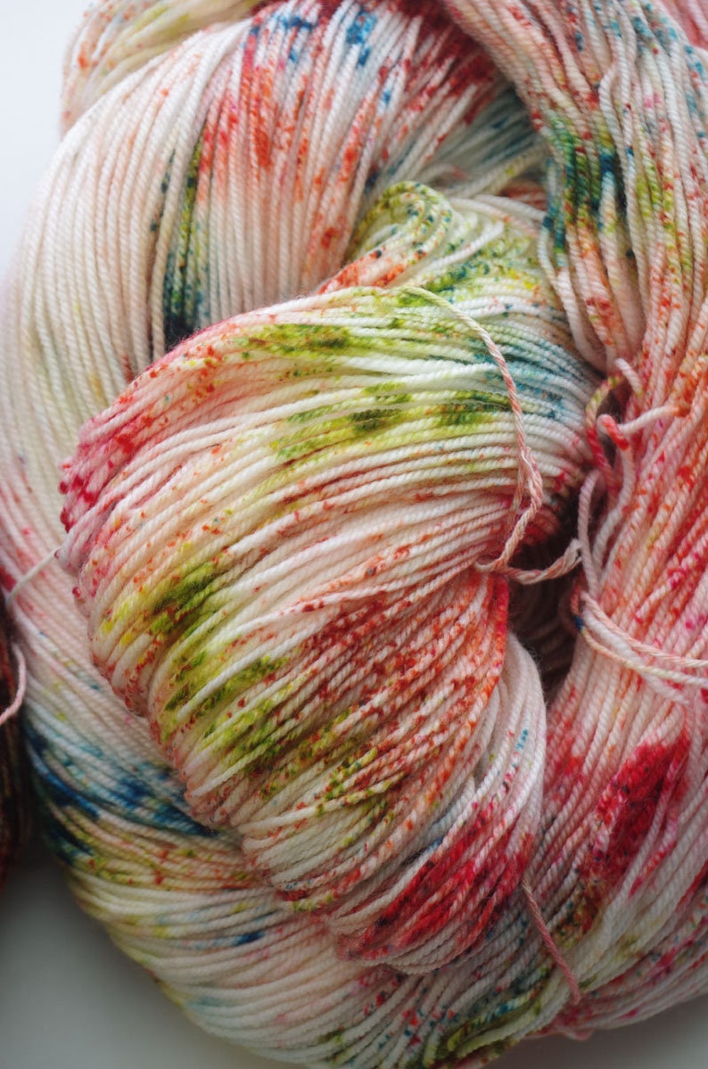 SPECKLE YARN 200 gram hank indie dyed yarn dyed wool hank Etsy