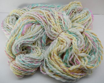 HAND SPUN ART yarn, bulk pack handspun, thick and thin chunky yarn, natural hand spun Merino wool, knitting, Sheep Shed Yarns, knitting wool