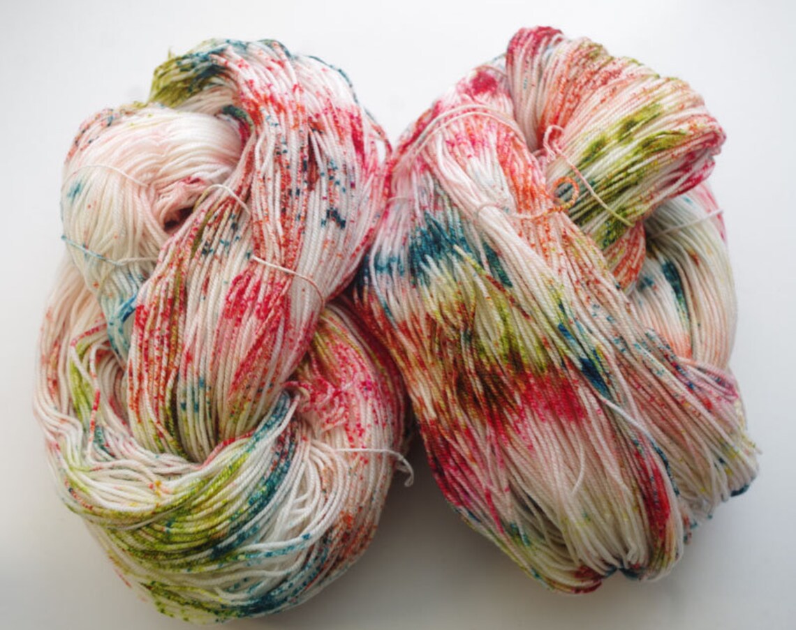SPECKLE YARN 200 gram hank indie dyed yarn dyed wool hank Etsy