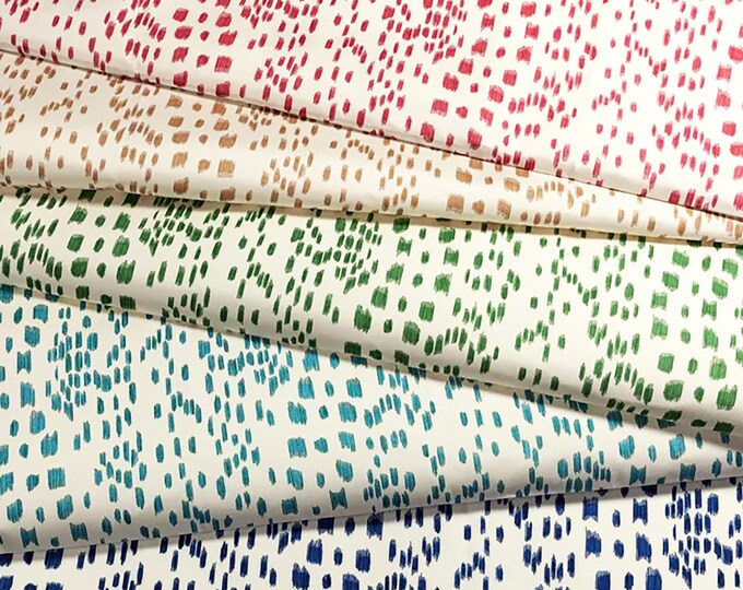 Tissu Brunschwig & Fils 'Les Touches' Bordeaux - Coton 100% - Style Chinoiserie - Mini 2 Yards