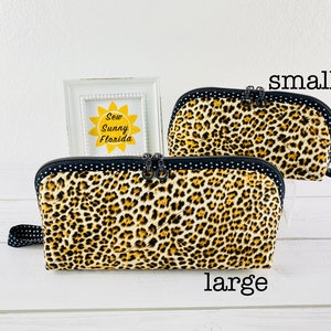 Stylish Toiletry Set Travel Bag Cosmetic Hair Bag Zippered Beauty Bag Mom Teen and Me Bag Diaper Wipes Bag Leopard Makeup Clutch Trinket Bag image 7