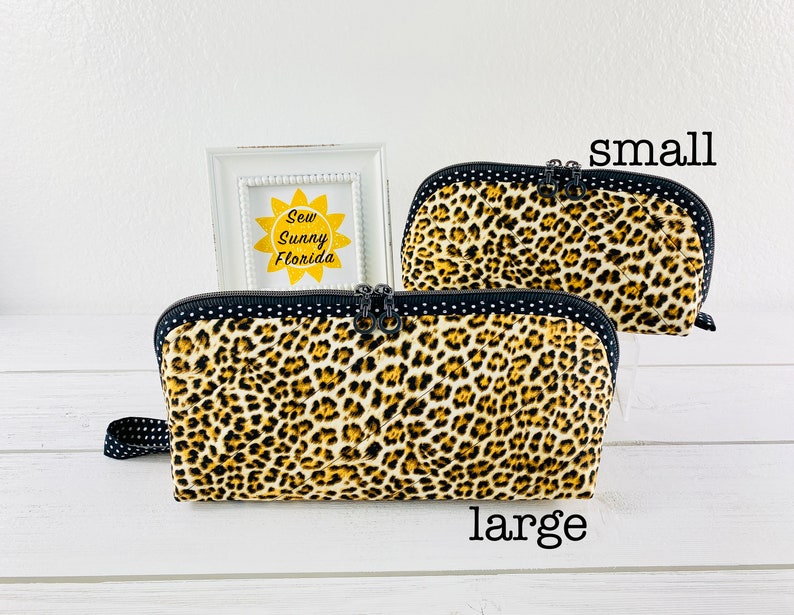 Stylish Toiletry Set Travel Bag Cosmetic Hair Bag Zippered Beauty Bag Mom Teen and Me Bag Diaper Wipes Bag Leopard Makeup Clutch Trinket Bag image 7