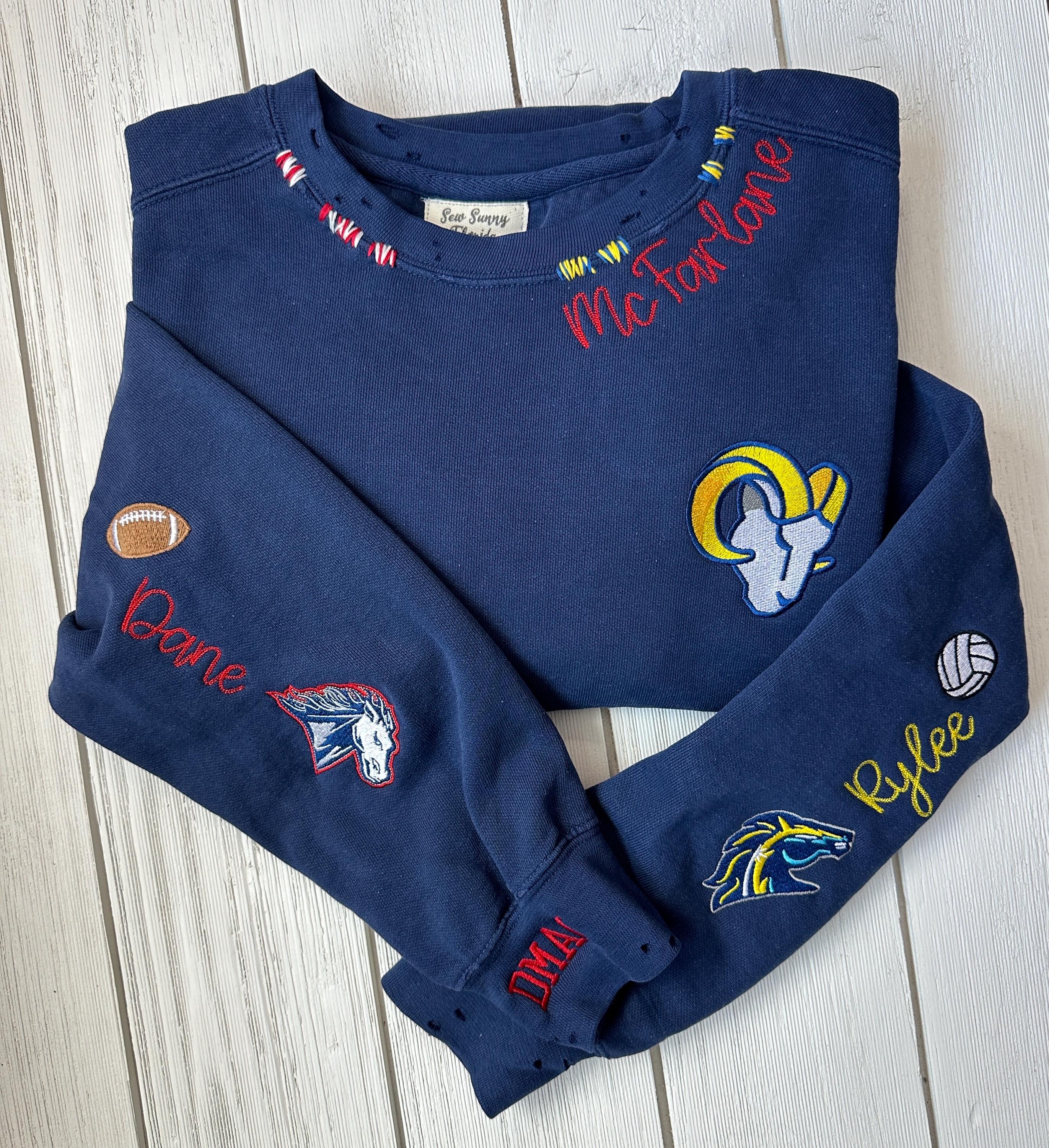 刺繍スウェット/FREIDAY EMBROIDERY SWEAT SHIRT/NAVYFREI