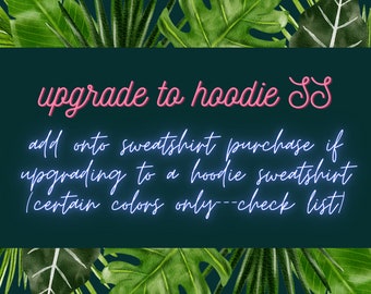 Additional fee for HOODIE SWEATSHIRT