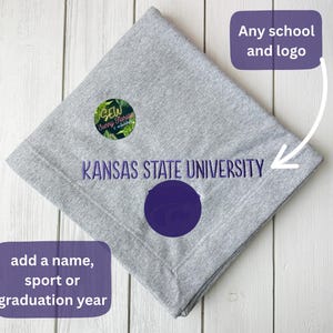 Custom Embroidered College Blanket, Personalized Stadium Throw