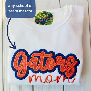 Glitter Mascot Sweatshirt: Custom Embroidered Comfort Colors Game Day Apparel