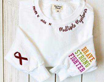 Alumni College Hobby WHITE Comfort Colors Sweatshirt - Distressed Vintage Style Pullover - Embroidered Custom Sports Apparel - White Out PSU