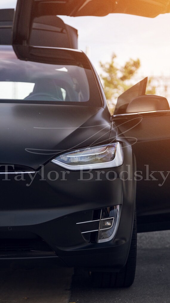 Items Similar To Black Tesla Model X Mobile Wallpaper On Etsy